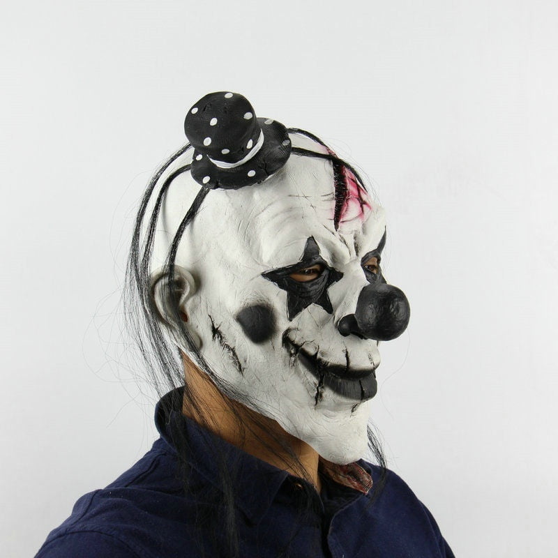 Creepy Evil Effrayant Halloween Clown Masque Latex De Caoutchouc Vert Horned Clown